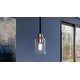 preview thumbnail 3 of 6, Cox 1-Light Matte Black Mini Pendant with Clear Glass Shade