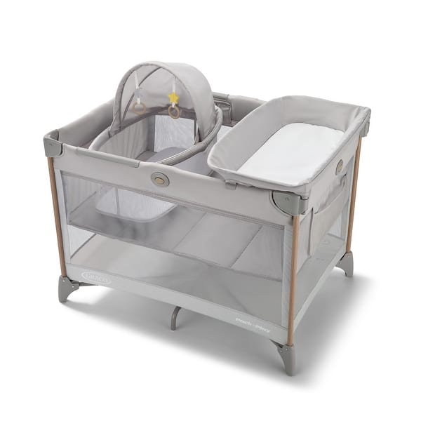 slide 2 of 7, Graco Pack 'n Play CareSuite Bassinet Lux Playard, Sky