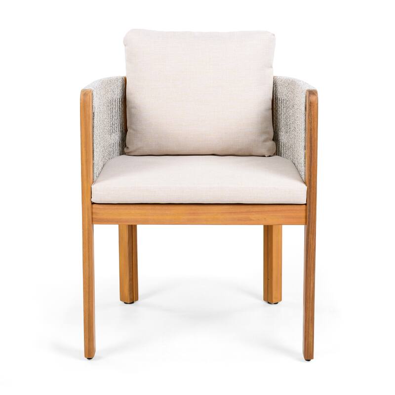 Christopher Knight Home - Isolde Acacia Wood Outdoor Dining Chair（Set of 2）