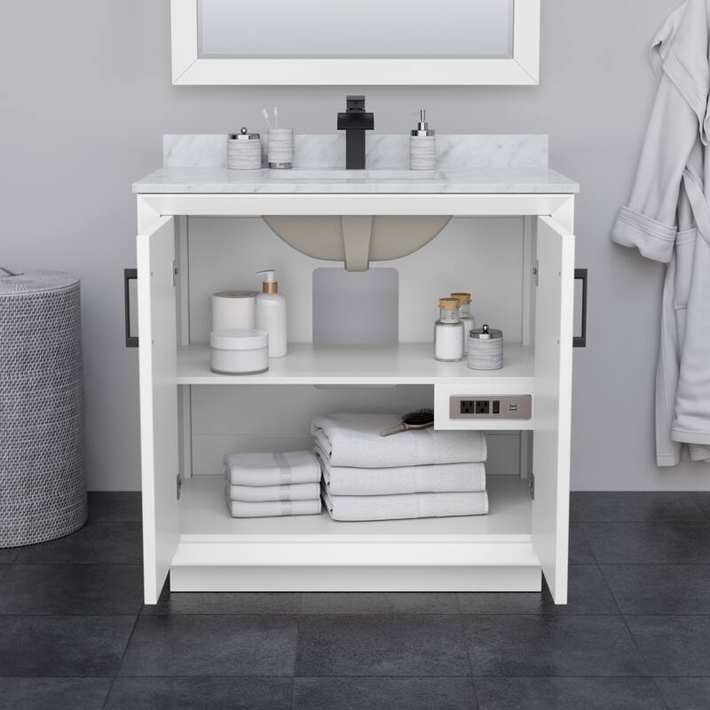 Wyndham Collection WCF414136S-NAT-UNSMXX Strada 36" Free Standing