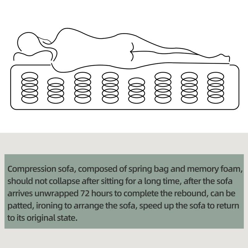 Convertible Modular Sectional Sofa, U Shaped Sectional Sofa with Chaise & Ottoman, Full-Compressed Spon Deep Seat Sofa