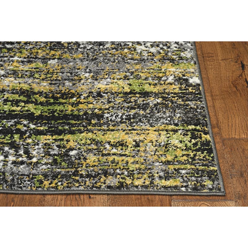 Skyline Abstract Black / White Ombre Area Rug