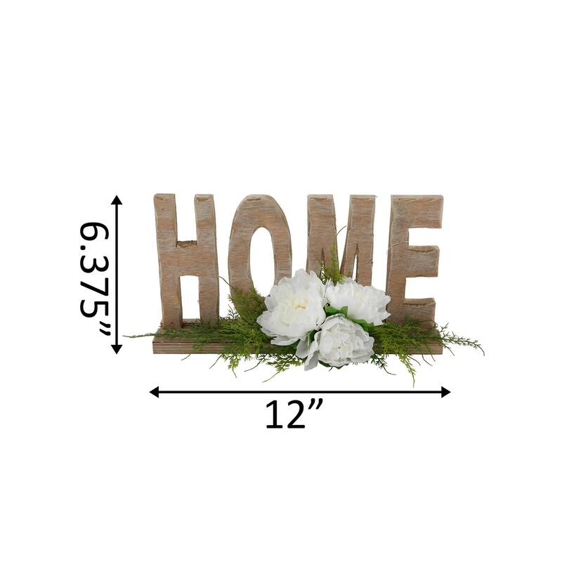 12" Home Floral Sign - ONE-SIZE