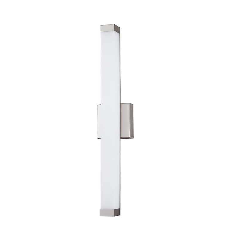 Justice Design Group Mio ADA 25" LED Linear Wall/Bath Sconce - Opal Acrylic - Brushed Nickel Finish