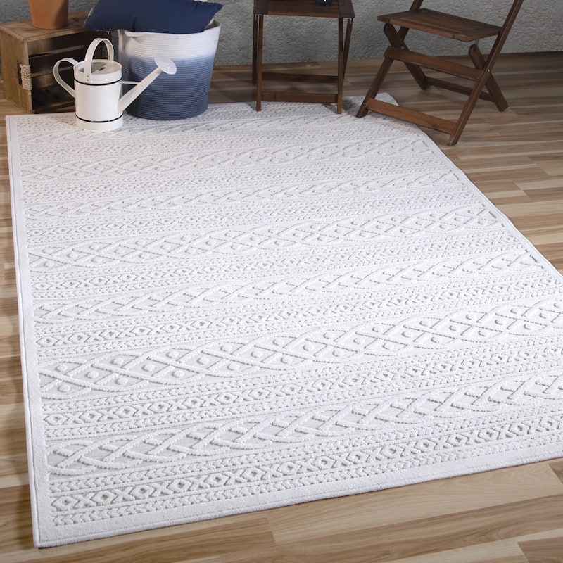 Orian Rugs Boucle Jenna High Low Indoor Outdoor Area Rug