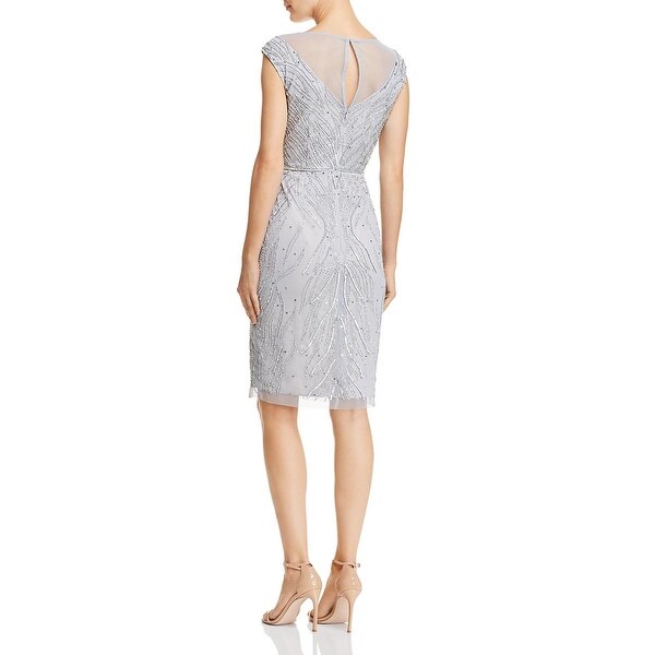 adrianna papell embellished cocktail dress