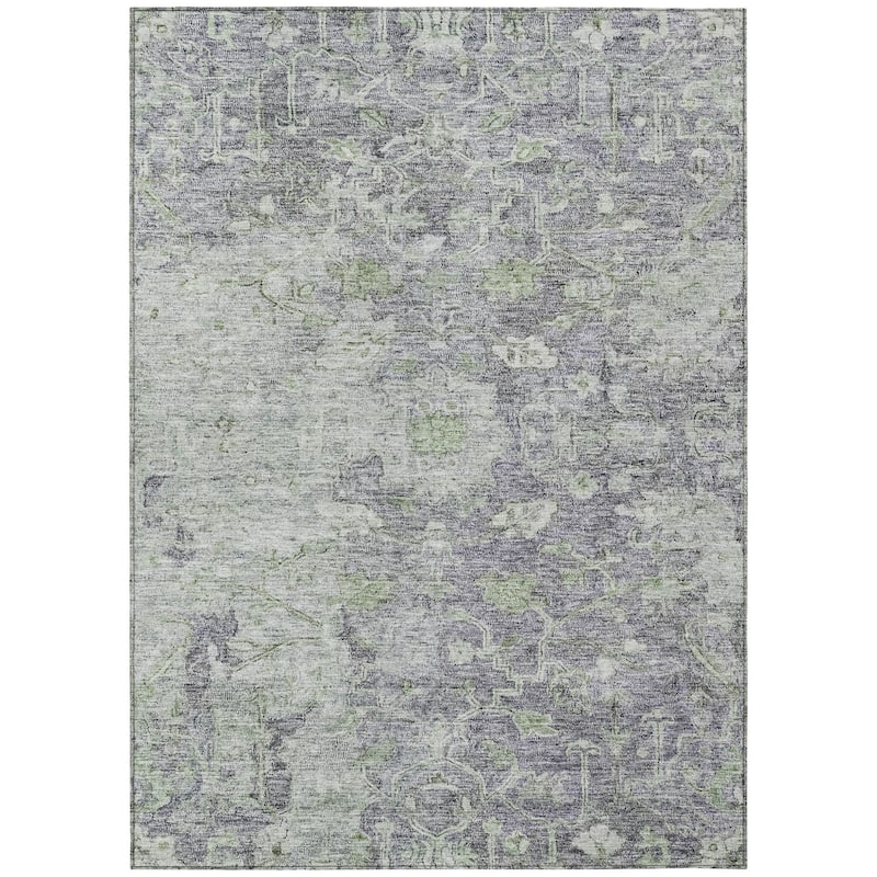 HomeRoots Oriental Traditional Rectangle Outdoor Rug