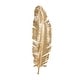 preview thumbnail 11 of 16, Gold Polystone Large Metallic Feather Bird Wall Decor