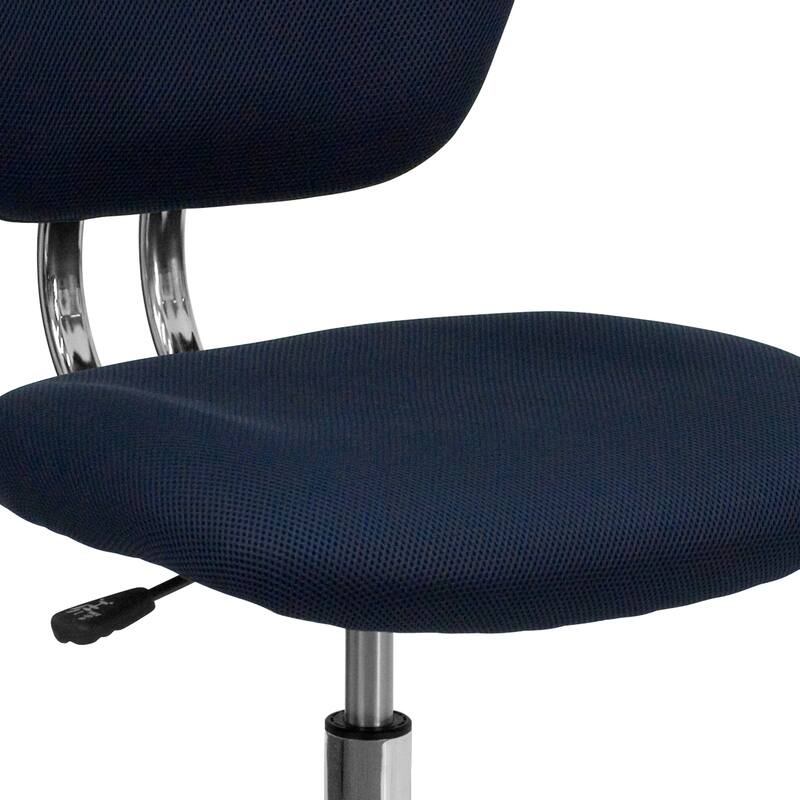 Mid-back Mesh Padded Swivel Task Office Chair with Chrome Base