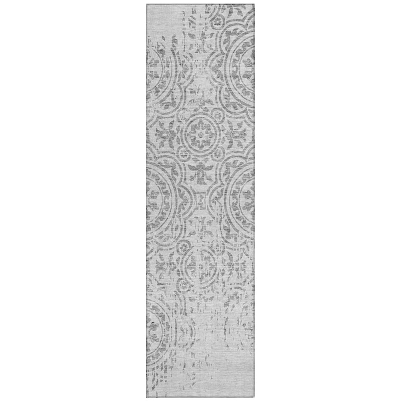 Machine Washable Indoor/ Outdoor Chantille Suzani Vintage Rug