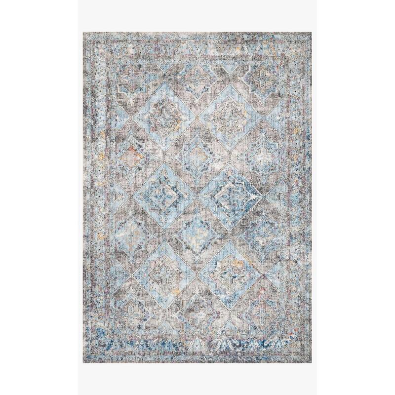 Alexander Home Adrian Distressed Multi Diamond Traditional Rug