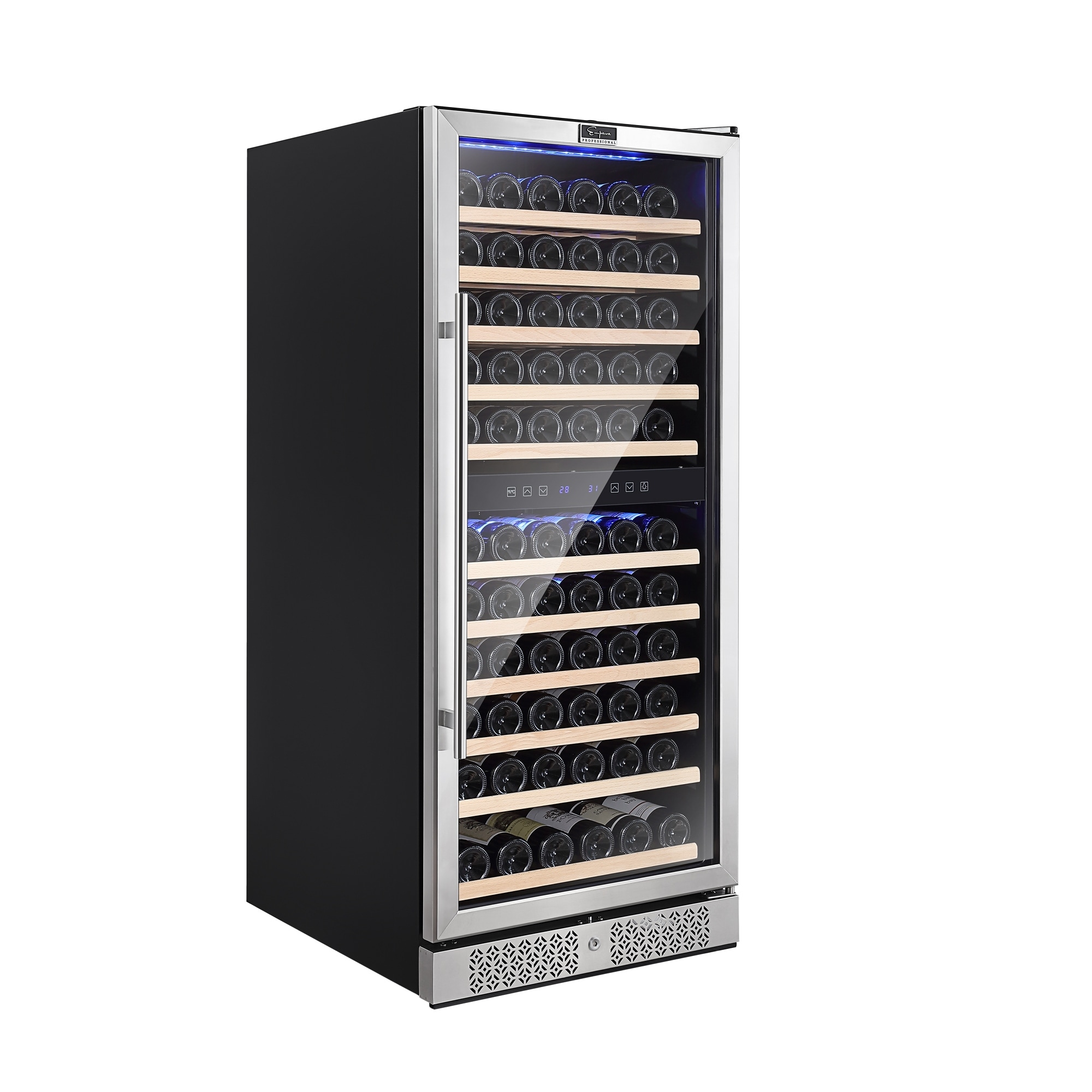 Ivation 24-Bottle Compressor Freestanding Wine Cooler Refrigerator - Black