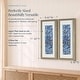 preview thumbnail 3 of 6, American Art Decor Blue Seashell Mosaic 3D Textured Wall Art, 2 Piece Set - Coastal Vertical Panels with Champagne Frame