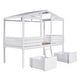 preview thumbnail 5 of 26, Twin Low Loft House Bed with Frame, Drawers & Safety Guardrails