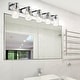 preview thumbnail 23 of 27, Modern Vanity Light with Seeded Glass Shade