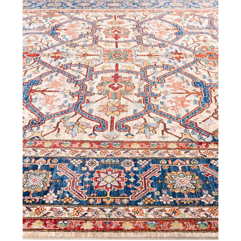 Serapi One-of-a-Kind Hand-Knotted Area Rug - Ivory - 9' 0" x 12' 3"