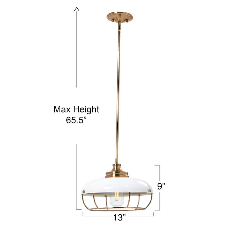 Robert Stevenson Lighting Presley - Caged Dome Ceiling Light - 13.0"L x 13.0"W x 8.9"H