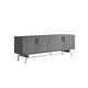 preview thumbnail 13 of 13, Adela Modern 60-inch Metal Base 4-Door Cabinet TV Stand