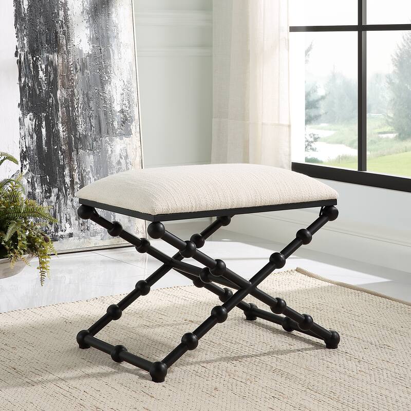 Uttermost Iron Drops Small Bench - 23.5"W x 19.5"H x 15.75"D