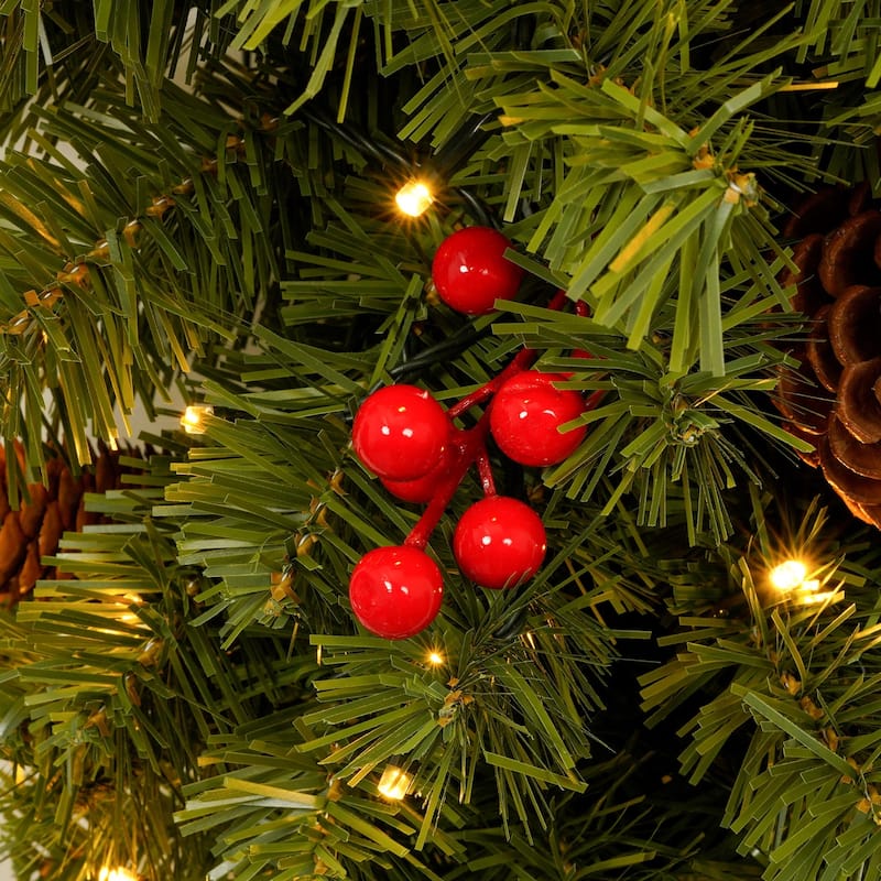 6ft Upside Down Hanging Quarter Tree,Christmas Tree Hanging from The Ceiling with 300 LED Warm White Lights,600 Lush Branch Tips