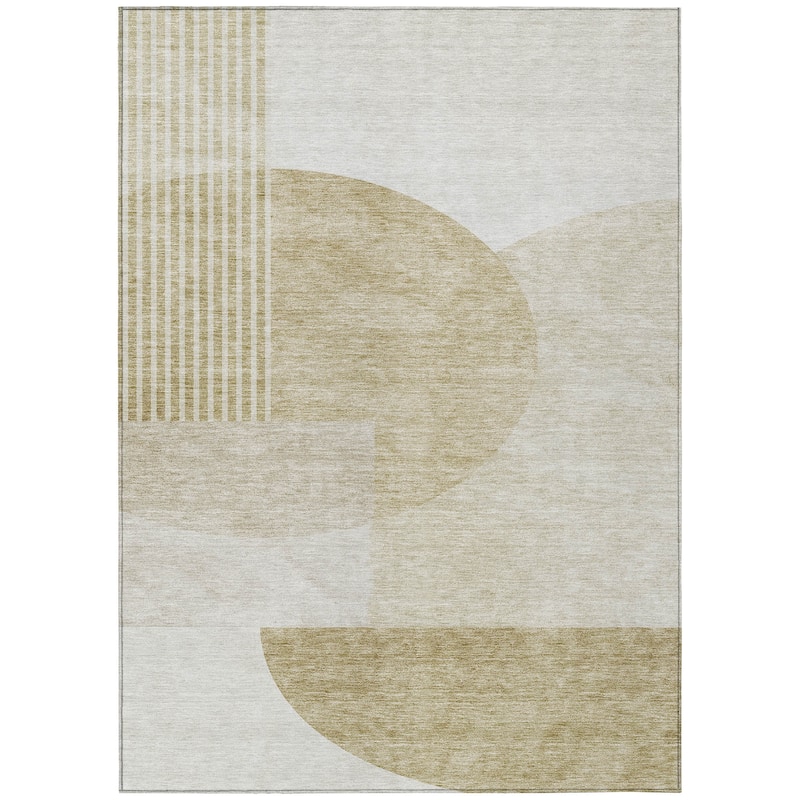 Machine Washable Indoor/ Outdoor Chantille Contemporary Deco Rug