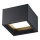 preview thumbnail 4 of 6, Access Lighting Bloc - Flush Mount - Black Finish - White Acrylic