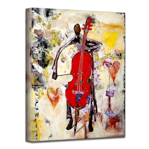 'In the Groove' Abstract Wrapped Canvas Wall Art