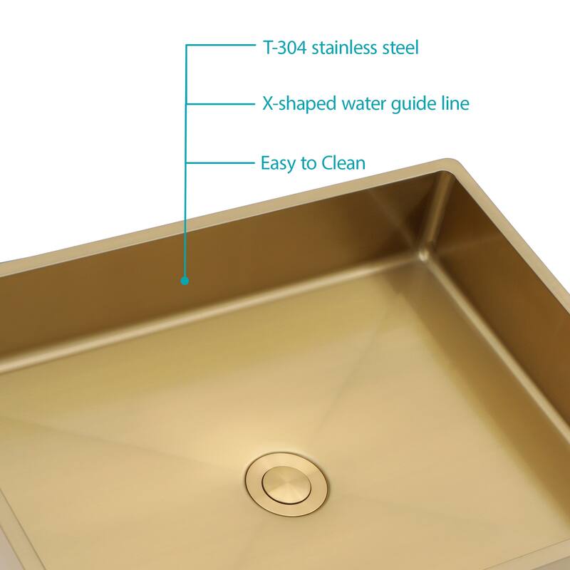 Stainless Steel Bathroom Sink with Pop Up Drain