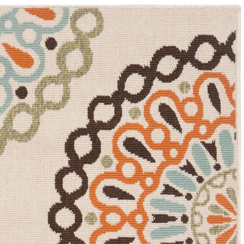 SAFAVIEH Veranda Felizitas Geometric Medallion Indoor/Outdoor Area Rug