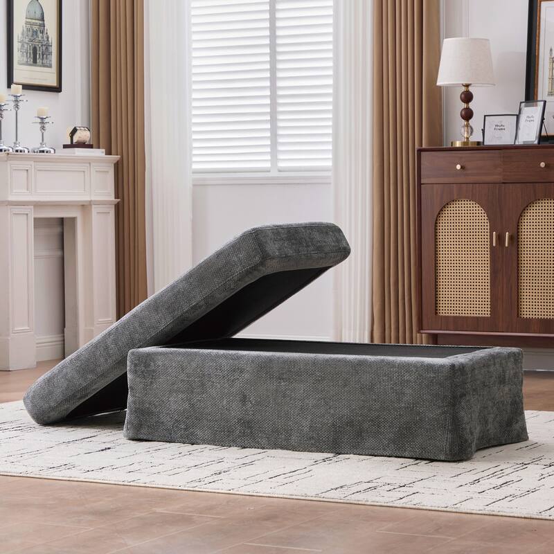 Modern Upholstered Ottoman, Foot Stool for Living Room Bedroom Entryway and Office,