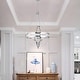 preview thumbnail 5 of 18, Crystal Orb Pendant Light Bohemian 4-Light Oil Bronze or Silver Luxury Chandelier