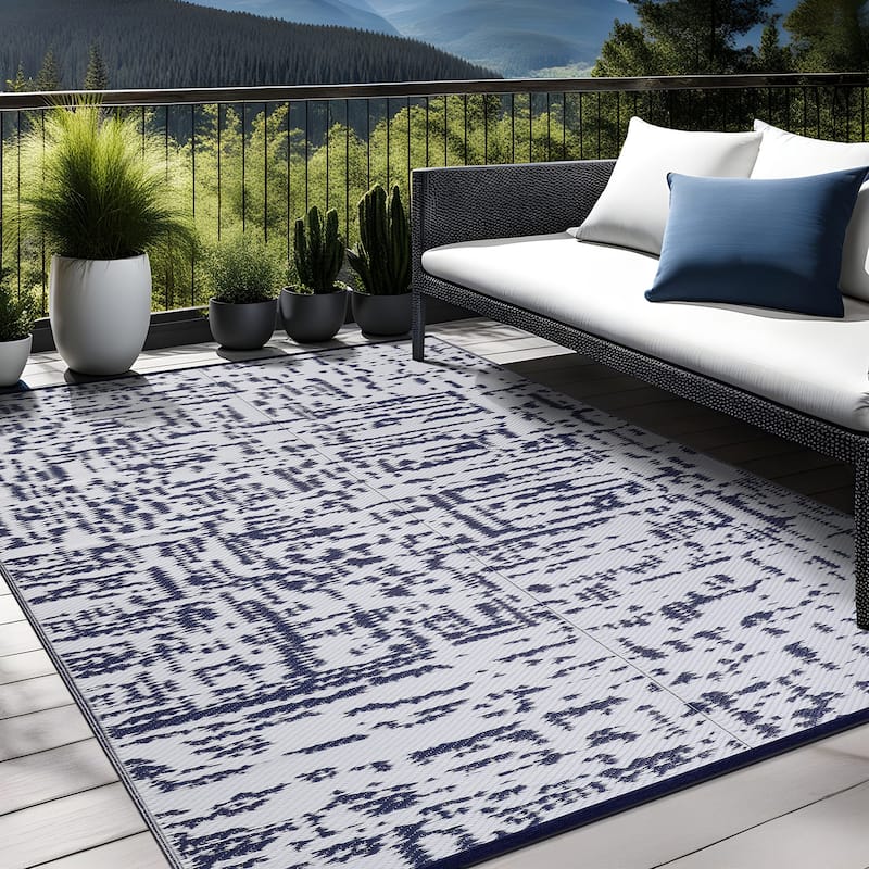 Beverly Rug Reversible Mats Plastic Outdoor Rug for Camping, Patio, Backyard, RV, Picnic, Deck