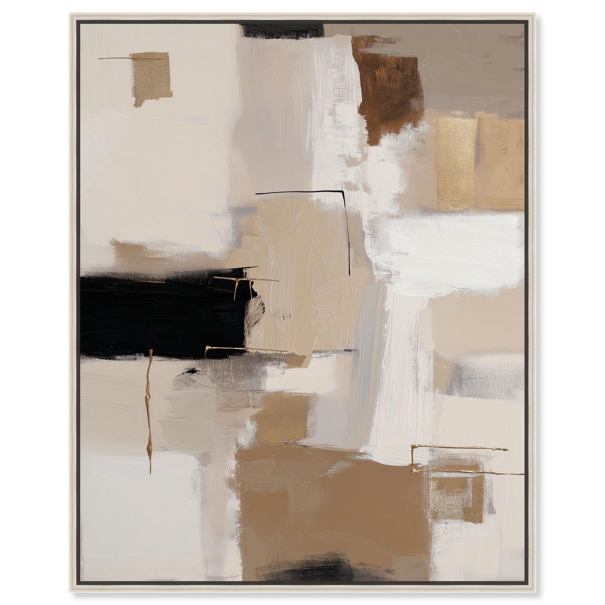 Urban Contrast III Boho Art Framed Canvas Print by Art Remedy