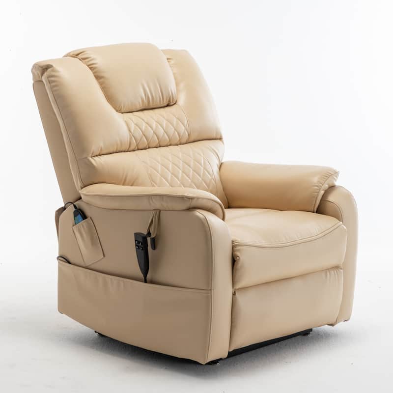 Oversized Recliner Chair Power Electric Lift for Elderly with Side Pockets