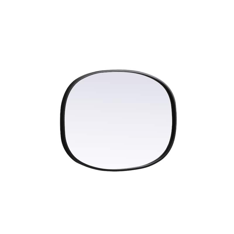 Indigo Home Metal Frame Oval Mirror 20x30 Inch