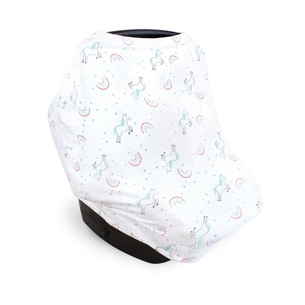 slide 1 of 1, Hudson Baby Girls Multi-use Car Seat Canopy, Glitter Unicorn, One Size - Glitter Unicorn Glitter Unicorn