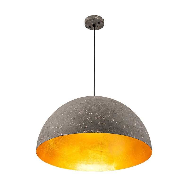 Industrial Oversized Metal Dome Pendant Light - Modern Farmhouse