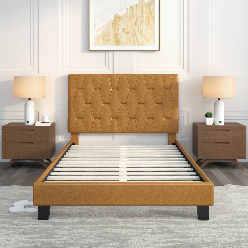 Corvus Somme Tufted Upholstered Platform Bed