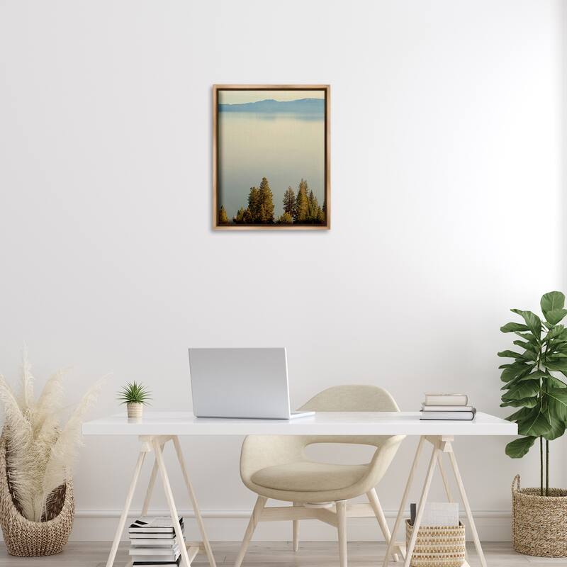 Stupell Pure Bliss Lake View Framed Floater Canvas Wall Art Design By Gemma Bardot
