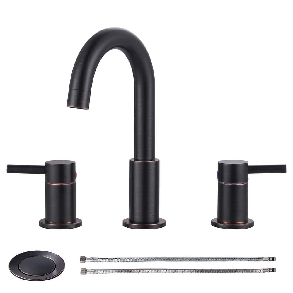 WOWOW 8 in. Widespread Double Handle Bathroom Faucet