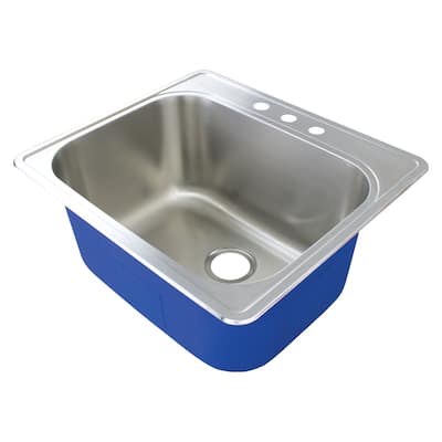 Transolid TRS_MTSB252212-3 Meridian 25" Drop In Single Basin Stainless - Brushed Stainless