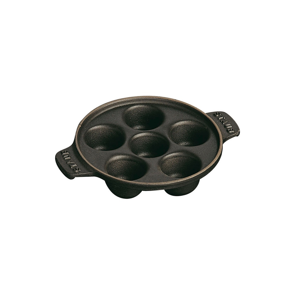 https://ak1.ostkcdn.com/images/products/is/images/direct/97627206b9d2cd6974e5fcb9f4fe190673e46e0a/Staub-Cast-Iron-5.75-inch-Escargot-Dish-with-6-holes---Matte-Black.jpg