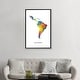 preview thumbnail 4 of 13, iCanvas "Latin America Map" by Michael Tompsett Framed