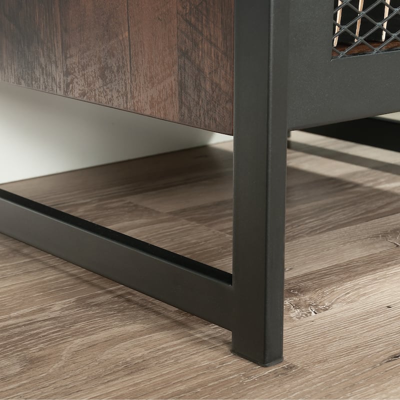 Wood Narrow Bookcase with Modern Design, Brown - 18.35" W x 18.50" D x 71.97" H