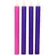 preview thumbnail 1 of 4, 4 Purple Pink Flickering LED Christmas Advent Wax Taper Candles 9.5"