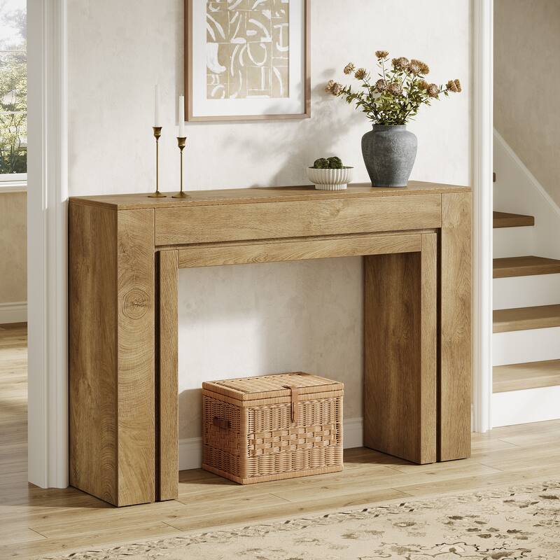 41.3-Inch Modern Farmhouse Entryway Table, Rectangular Console Table
