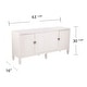 preview thumbnail 11 of 9, SEI Furniture Taborley Transitional 4-Door Sideboard Antique White Wood Accent Cabinet Buffet