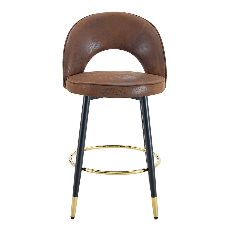 360°Rotatable Upholstered Bar Chair Side Chair Set Of 2