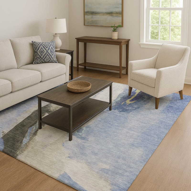 Premium Washable Super Soft Abstract Brushstrokes Mayfield Rug