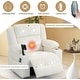 preview thumbnail 11 of 36, 270° Swivel Velvet Recliner, Extra Wide Power Recliner Chair w/Heat Massage - USB & Type C Charging Port
